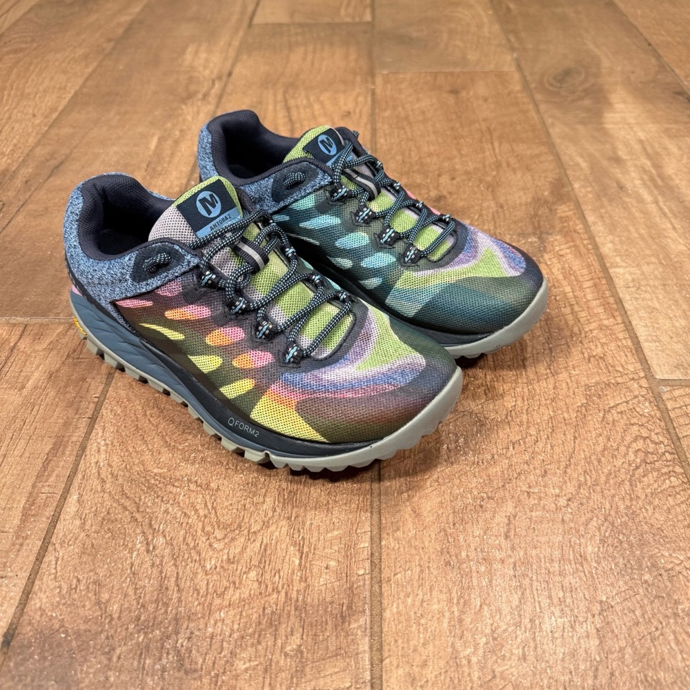 Merrell Womens Sz 5.5 Antora 2 Multicolor Trail Running Shoes Sneakers Vibram